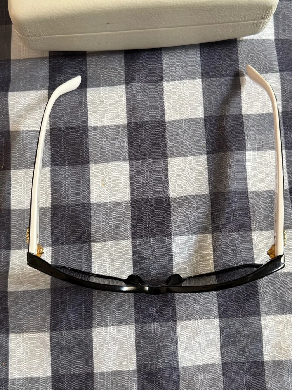 Versace Women's Black and White Cat-Eye Sunglasses